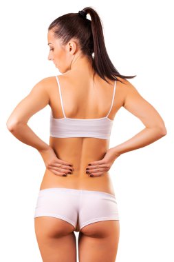 sevimli kız atlet bir beyaz