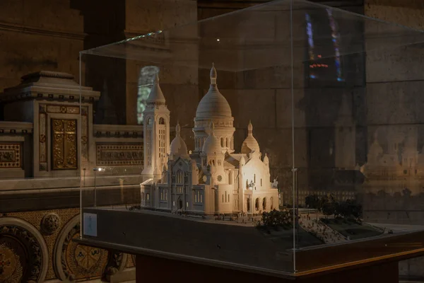 Modelo Escala Basílica Del Sacre Coeur París Francia —  Fotos de Stock