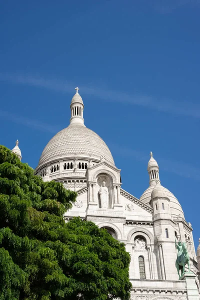 Λεπτομέρεια Της Βασιλικής Sacré Coeur Στο Παρίσι Γαλλία — Φωτογραφία Αρχείου