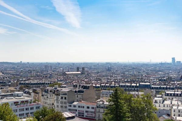 Cityscape Του Παρισιού Από Μονμάρτη Καλοκαίρι — Φωτογραφία Αρχείου