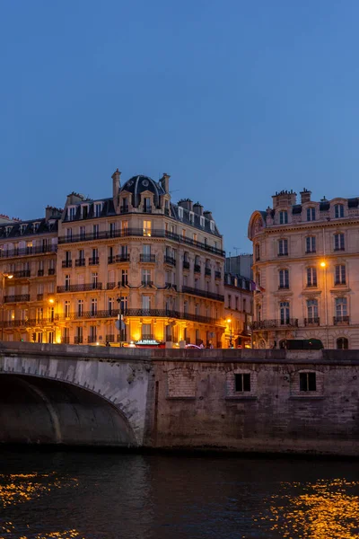 Paris Sena Nehri Nden Tipik Konut Binaları — Stok fotoğraf