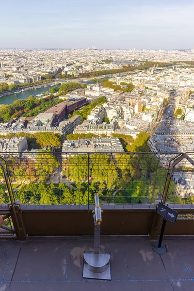 Télescope Sur Tour Eiffel Paris France — Photo