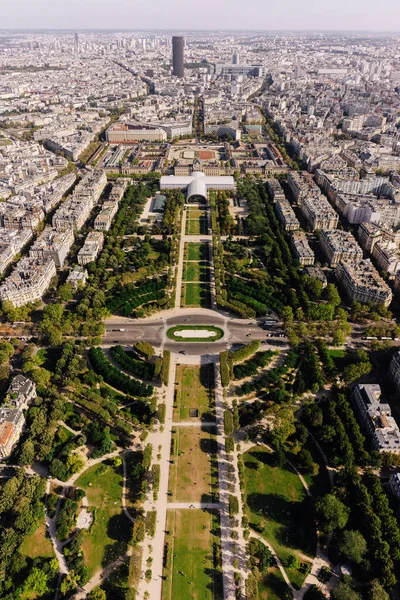 Landschaft Von Paris Frankreich Aus Der Obersten Etage Des Eiffelturms — Stockfoto