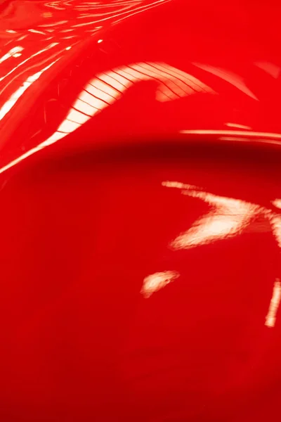 Ultramodern Shape Reflections Red Metallic Painting Curved Surface — Foto Stock