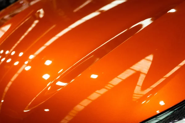 Metallic Curved Shiny Orange Texture Reflections — 스톡 사진