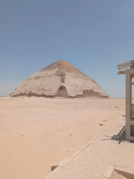 Abandoned Small Pyramid Middle Desert Egypt Africa — Fotografia de Stock