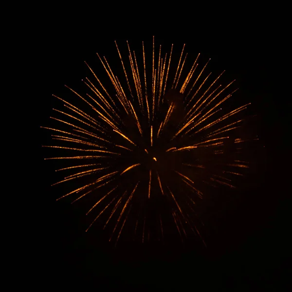 Slightly Unfocused Collection Fireworks Black Background Can Used Overlay — ストック写真