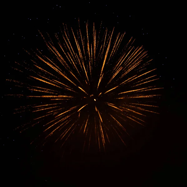 Slightly Unfocused Collection Fireworks Black Background Can Used Overlay — Stockfoto