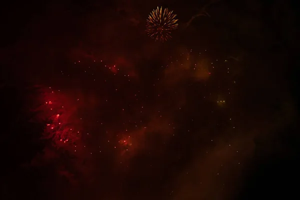 Fireworks Exploding Heavy Smoke Accident — Stock Photo, Image