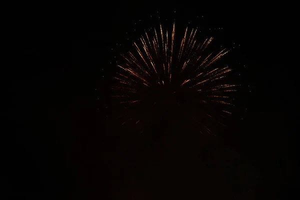 Loud Fireworks Exploding Black Background Can Used Overlay Resource — 스톡 사진