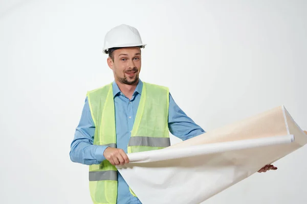 Muž ve stavebnictví uniforma Professional Job Working profese — Stock fotografie