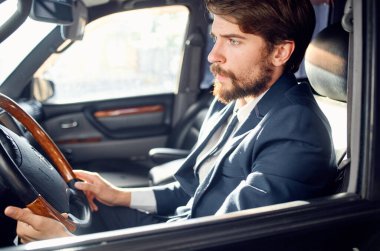 İş adamları resmi yolcu şoförü yolu başarısı