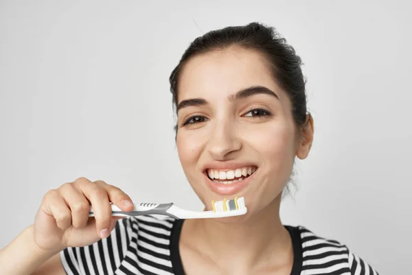 Kadın hijyen diş temizliği sağlık hizmetleri — Stok fotoğraf