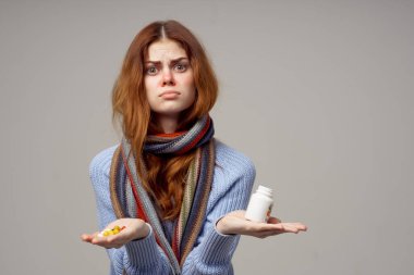 Hasta kadın sağlık sorunları, sıcaklık izole edilmiş arka plan