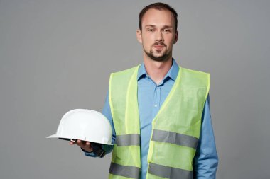 adam yansıtıcı yelek Profesyonel iş izole arka plan