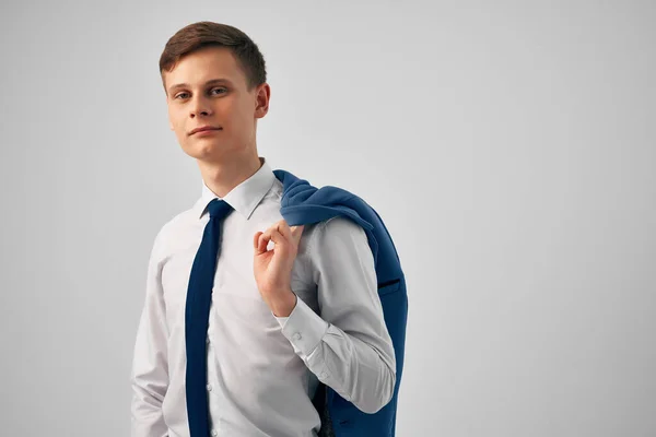 Manager in shirt with tie office work success — Stock Photo, Image