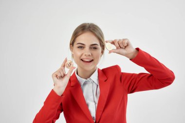 Finansör Bitcoin kripto para birimi izole edilmiş arka planda