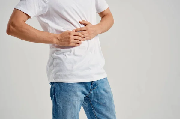 Problemas de salud dolor abdominal malestar medicina diarrea — Foto de Stock