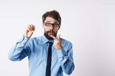 İş adamı ekonomisi bitcoins nakit finanse