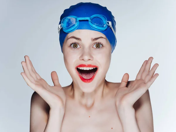 Atleet in zwembril Professioneel — Stockfoto