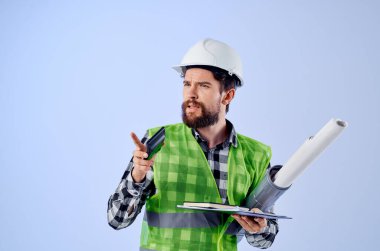 Erkek inşaatçı inşaat tasarımı meslek tecrit edilmiş