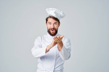 Şefin restoran hizmeti hafif arkaplan