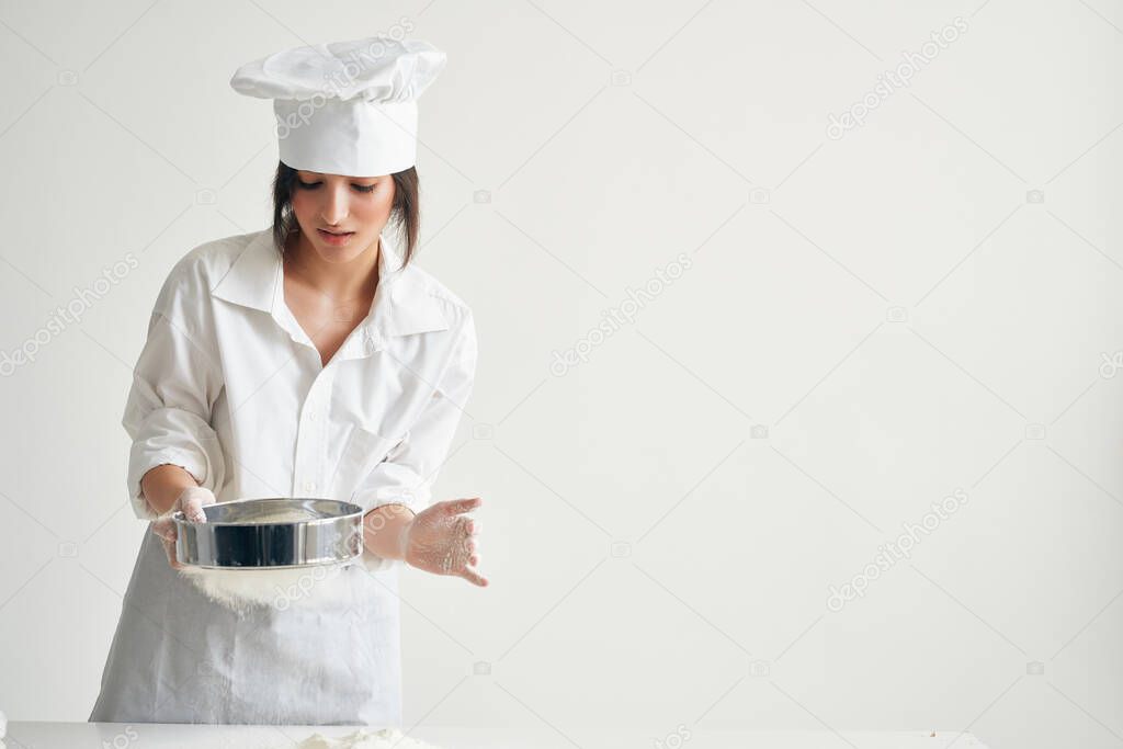 woman chef baker cooking professional baking