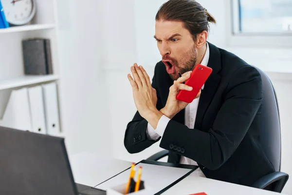 Manager at the desk documents Lifestyle — Stock Photo, Image