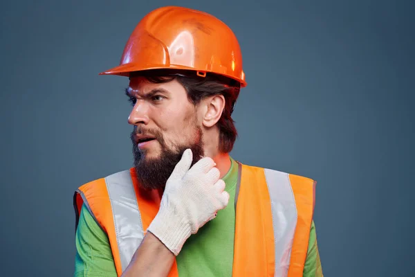 男性建设者硬性职业建设专业情感 — 图库照片