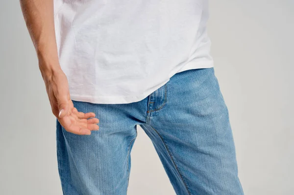 Groin pain health problems potency — Stock Photo, Image