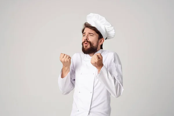 Poskytování služeb šéfkuchařské restaurace Profesionální emoce — Stock fotografie