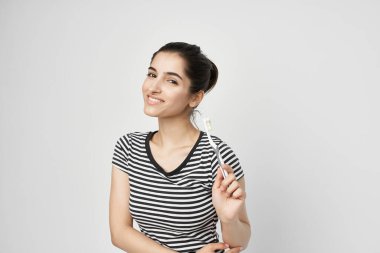 Neşeli kadın diş temizliği sağlık sigortası arka planı