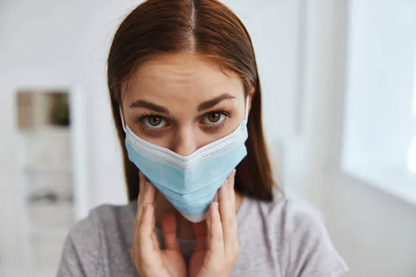Patient Medizinischer Maske Coronavirus Pandemie Covid Hochwertiges Foto — Stockfoto