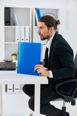 Yönetici ofisi mavi belge dizini Yaşam Tarzı