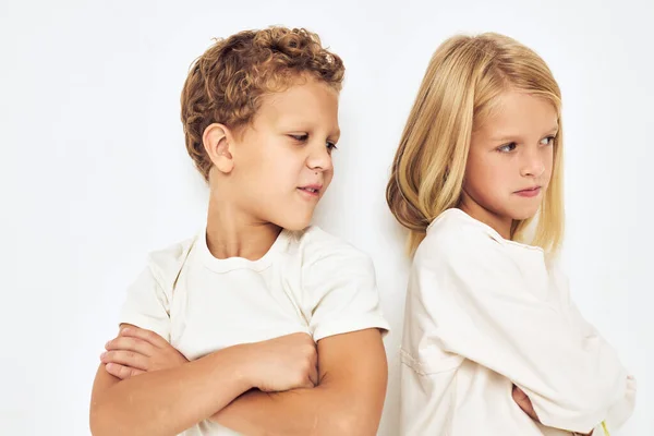 Stock image Image of boy and girl fight naughty light background