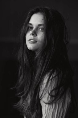 Güzel kadın saç stili lüks moda yaşam tarzı.