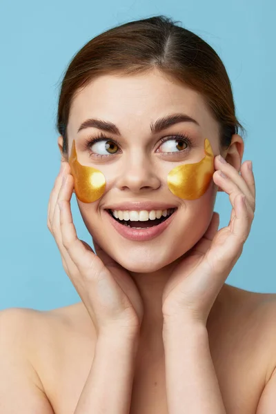 Woman Skin Care Face Patches Isolated Background High Quality Photo — Stock Photo, Image