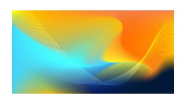 Soyut arkaplan. Dalganın canlı rengi. Moda soyut örtüsü. Fütürist tasarım posteri. Sıvı akışı. Renkli gradyan. Vektör.