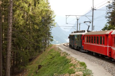 İsviçre dağ bernina express tren