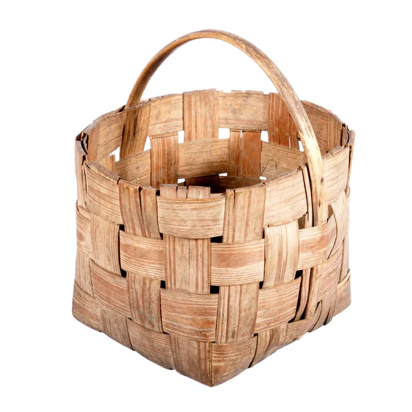 Old wicker basket. — Stock Photo, Image