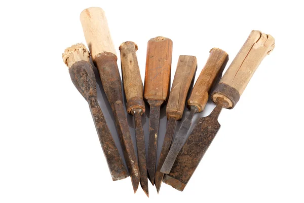 Cinceles de carpintero viejos — Foto de Stock