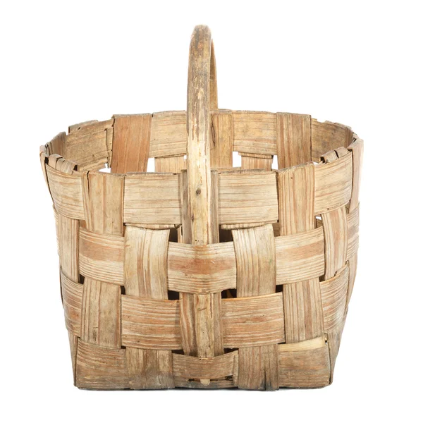 Old big wicker basket — Stock Photo, Image