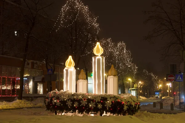 Christmas lights and decorations — Stock Photo, Image