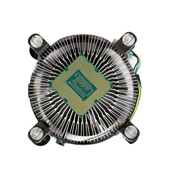 PC-processor met ventilator — Stockfoto