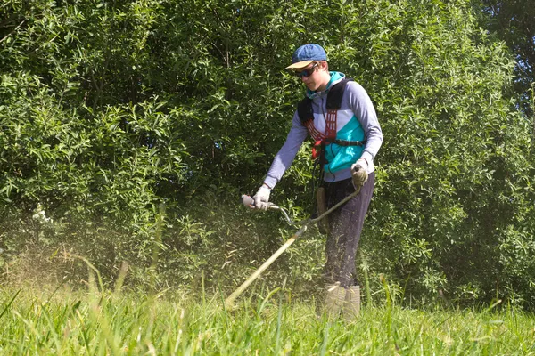 Gras mähen — Stockfoto