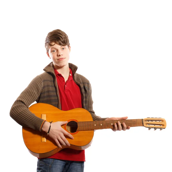 Teenager with a guitar — Stock Photo, Image