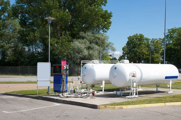 Bil autogas station — Stockfoto