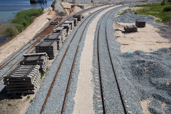 New railway construction — Stock Photo, Image