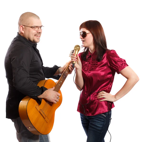 Couple sing — Stock Photo, Image