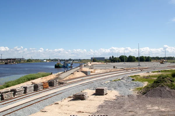 Neubau eines kommerziellen Docks — Stockfoto